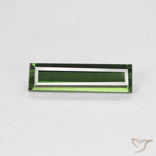 Tourmaline Vert foncé naturelle Baquette, 1.11 ct, VVS