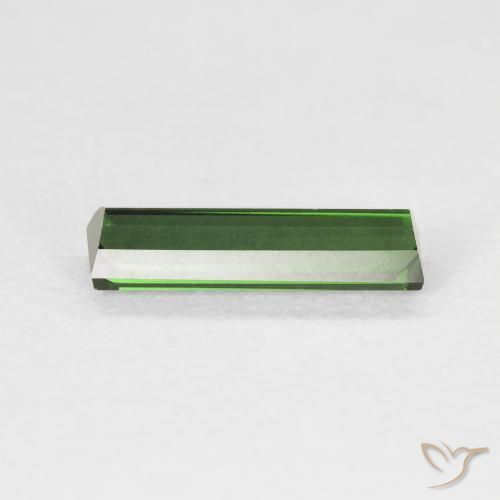 Tourmaline Vert foncé naturelle Baquette, 1.11 ct, VVS