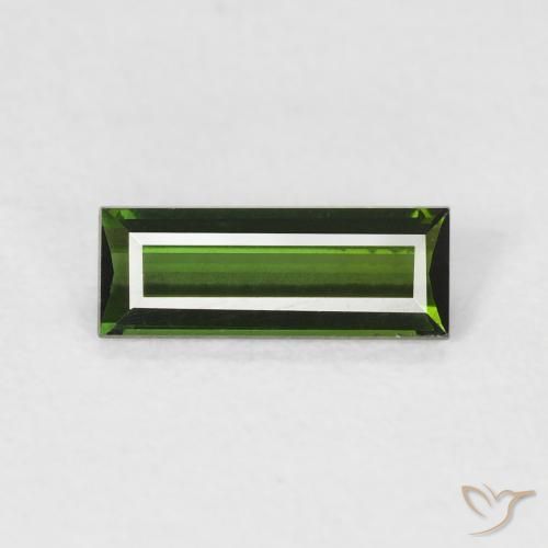Tourmaline Forêt verte naturelle Baquette, 0.59 ct, VVS