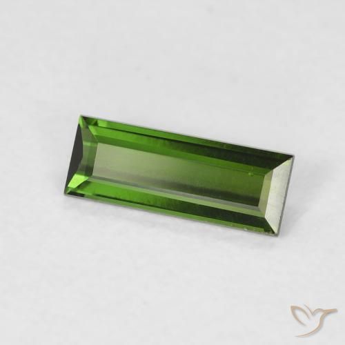 Tourmaline Forêt verte naturelle Baquette, 0.59 ct, VVS