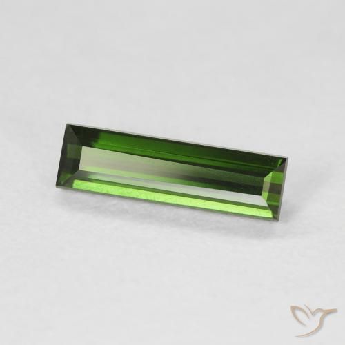 Tourmaline Vert foncé naturelle Baquette, 1.20 ct, VVS