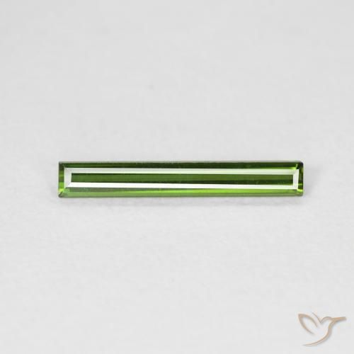 Tourmaline Vert foncé naturelle Baquette, 0.47 ct, VVS