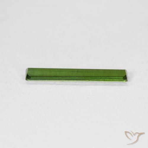 Tourmaline Vert foncé naturelle Baquette, 0.47 ct, VVS