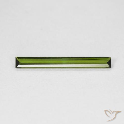 0.55ct Naturel Vert foncé Tourmaline, Baquette, VVS