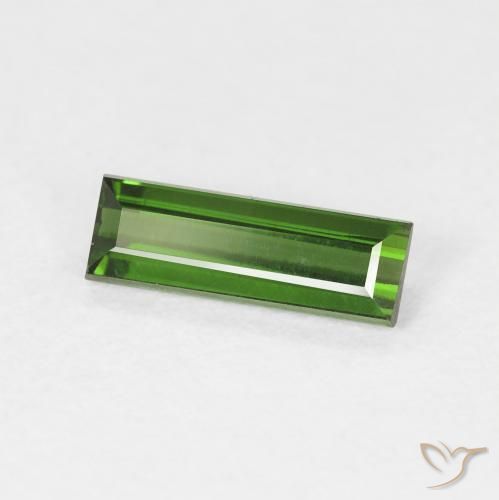 Tourmaline Forêt verte naturelle Baquette, 0.76 ct, VVS