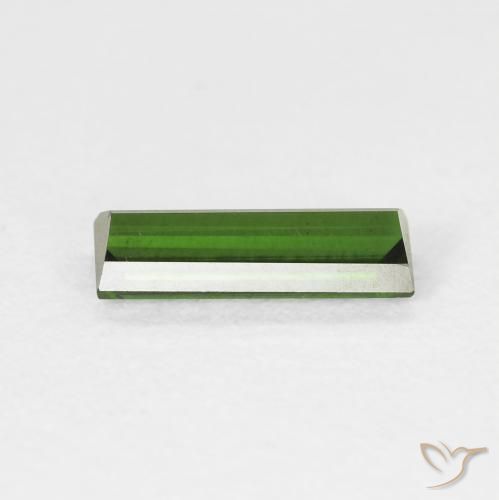 Tourmaline Forêt verte naturelle Baquette, 0.76 ct, VVS