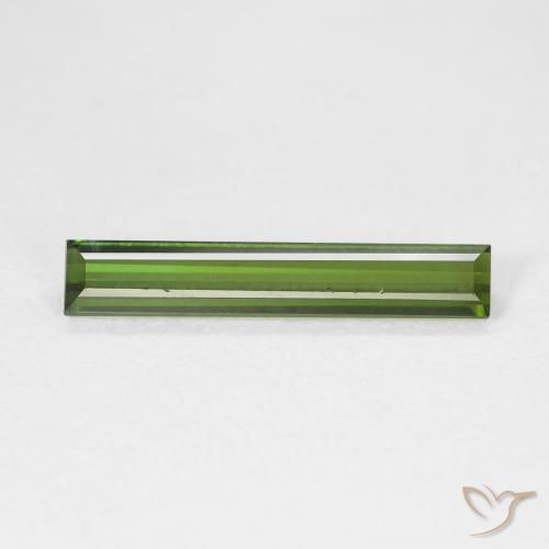 1.39ct Naturel Vert foncé Tourmaline, Baquette, VVS