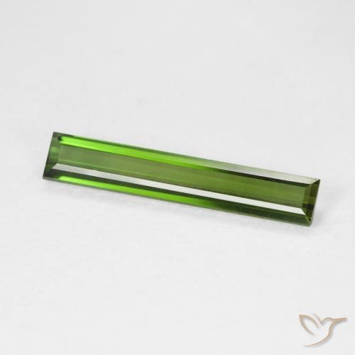 Tourmaline Vert foncé naturelle Baquette, 1.39 ct, VVS