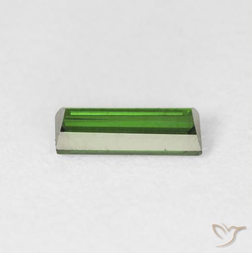 Tourmaline Vert foncé naturelle Baquette, 0.57 ct, VVS