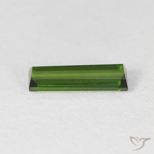 Tourmaline Vert foncé naturelle Baquette, 0.69 ct, VVS