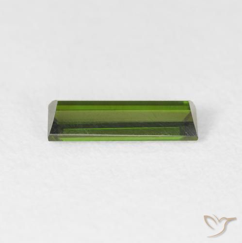 Tourmaline Vert foncé naturelle Baquette, 0.69 ct, VVS