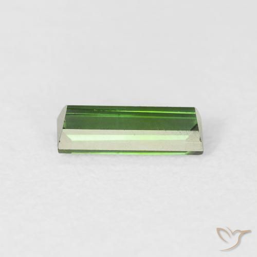 Tourmaline Vert foncé naturelle Baquette, 0.44 ct, VVS