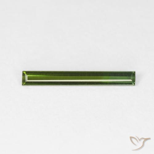 Tourmaline Forêt verte naturelle Baquette, 0.41 ct, VVS