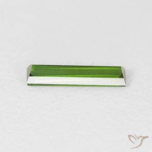 Tourmaline Vert terreux naturelle Baquette, 0.46 ct, VVS