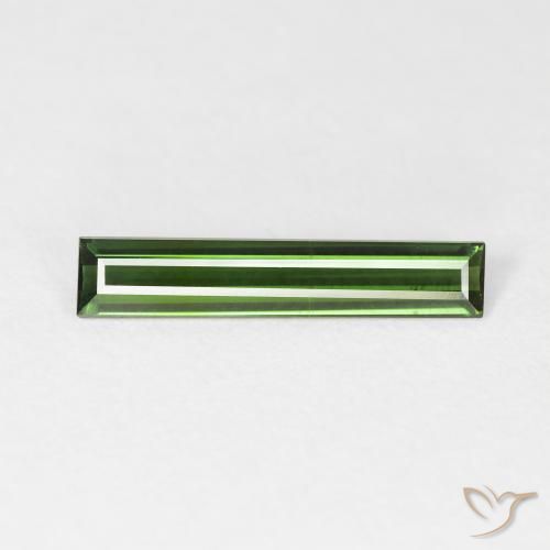 1.03ct Naturel Vert foncé Tourmaline, Baquette, VVS