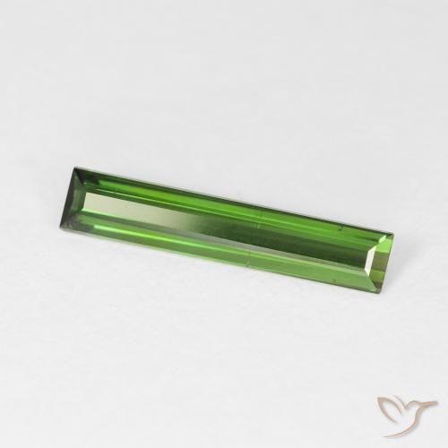 Tourmaline Vert foncé naturelle Baquette, 1.03 ct, VVS
