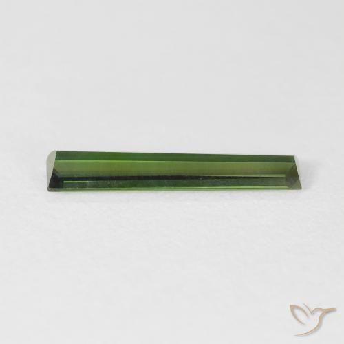 Tourmaline Vert foncé naturelle Baquette, 1.03 ct, VVS