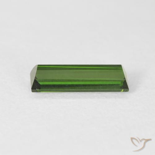 Tourmaline Vert terreux naturelle Baquette, 0.89 ct, VS