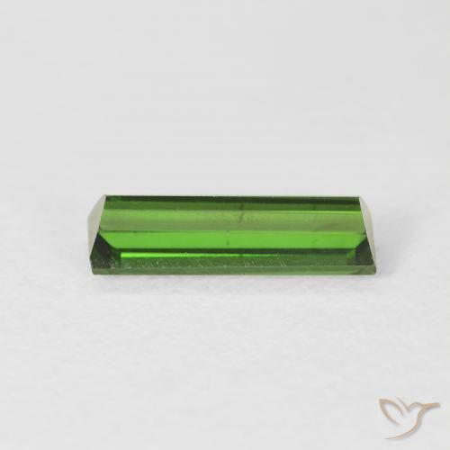 Tourmaline Vert foncé naturelle Baquette, 0.88 ct, VS