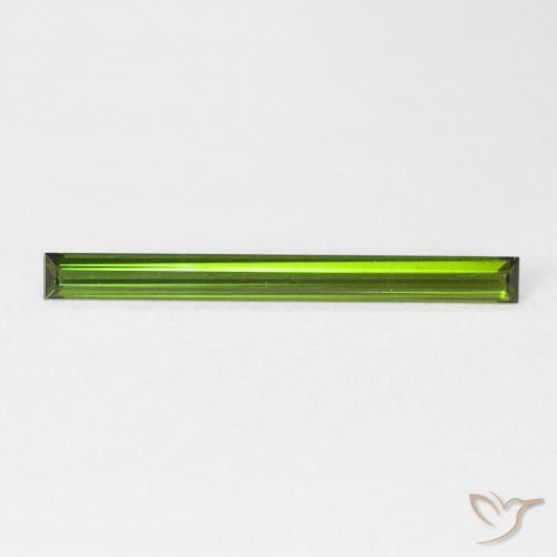 Tourmaline Vert terreux naturelle Baquette, 0.85 ct, VVS