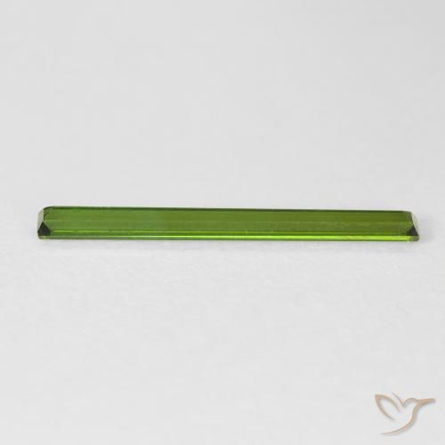 Tourmaline Vert terreux naturelle Baquette, 0.85 ct, VVS