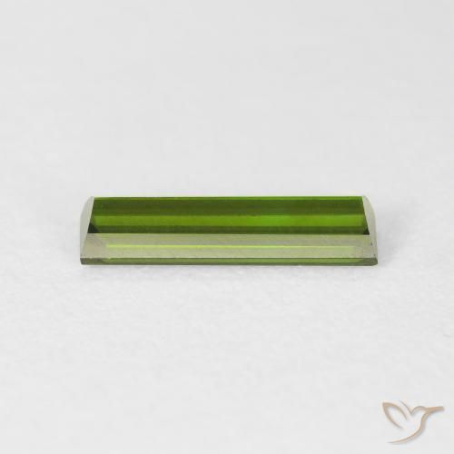 Tourmaline Vert foncé naturelle Baquette, 0.95 ct, VVS-VS