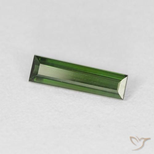 Tourmaline Forêt verte naturelle Baquette, 0.68 ct, VVS