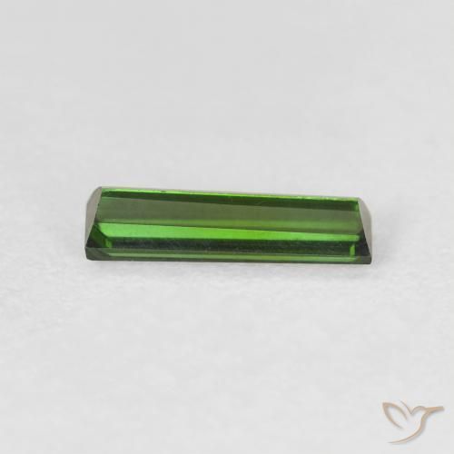 Tourmaline Forêt verte naturelle Baquette, 0.68 ct, VVS