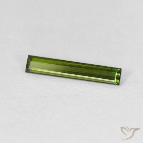 Tourmaline Forêt verte naturelle Baquette, 0.51 ct, VVS