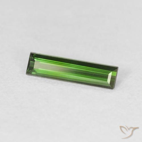 Tourmaline Forêt verte naturelle Baquette, 0.65 ct, VVS