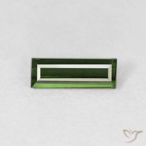 Tourmaline Forêt verte naturelle Baquette, 0.64 ct, VVS