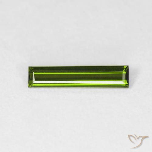 Tourmaline Vert foncé naturelle Baquette, 0.50 ct, VVS