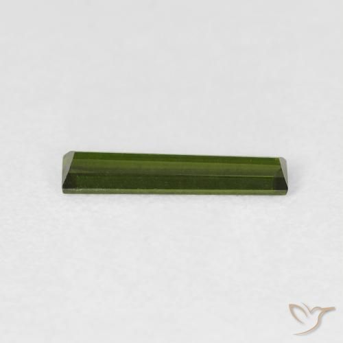 Tourmaline Vert foncé naturelle Baquette, 0.50 ct, VVS