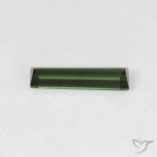 Tourmaline Forêt verte naturelle Baquette, 0.43 ct, VVS