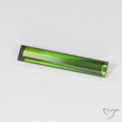 Tourmaline Forêt verte naturelle Baquette, 0.71 ct, VVS