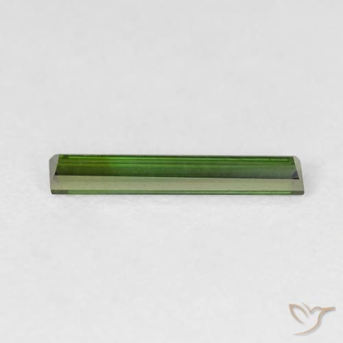 Tourmaline Forêt verte naturelle Baquette, 0.71 ct, VVS
