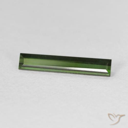 Tourmaline Forêt verte naturelle Baquette, 0.95 ct, VVS