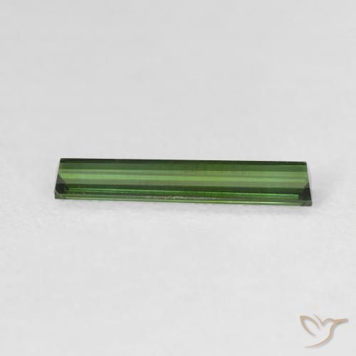 Tourmaline Forêt verte naturelle Baquette, 0.95 ct, VVS