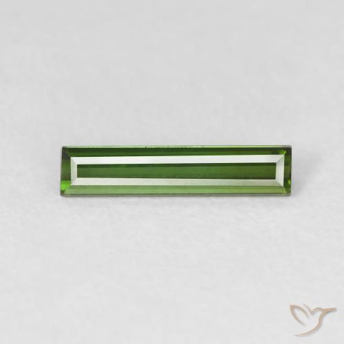 0.67ct Naturel Vert foncé Tourmaline, Baquette, VVS