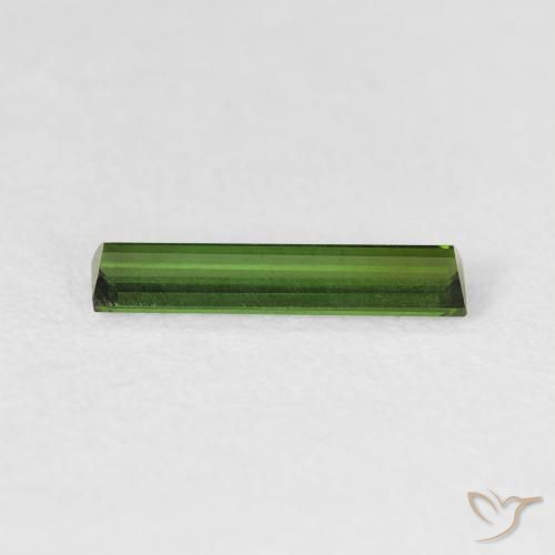 Tourmaline Vert foncé naturelle Baquette, 0.67 ct, VVS