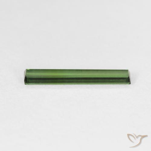 Tourmaline Vert foncé naturelle Baquette, 0.52 ct, VVS