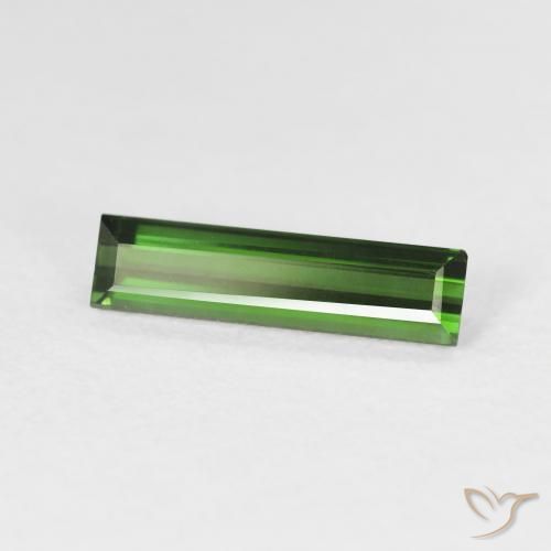 Tourmaline Forêt verte naturelle Baquette, 1.02 ct, VVS