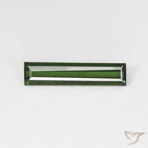 Tourmaline Forêt verte naturelle Baquette, 0.89 ct, VVS