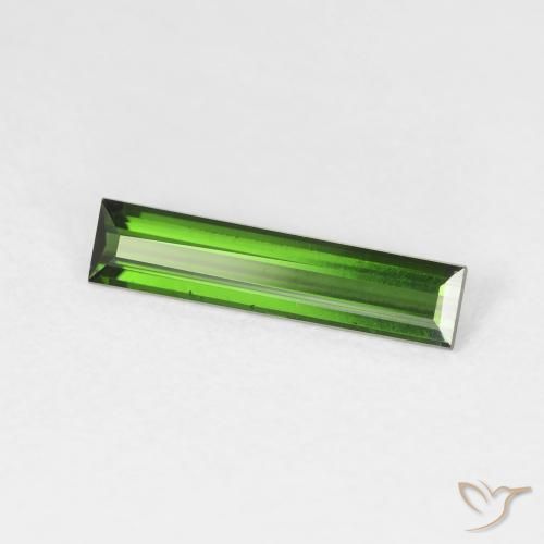 Tourmaline Forêt verte naturelle Baquette, 0.89 ct, VVS