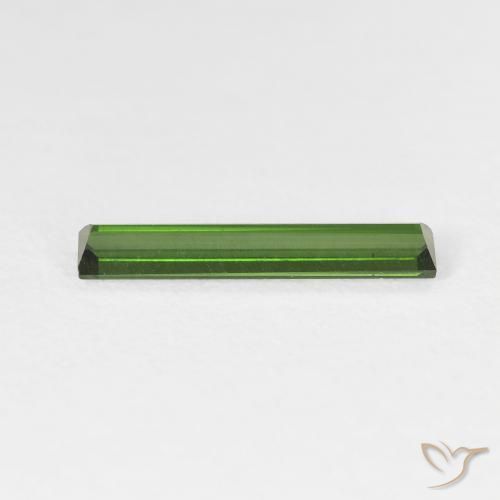 Tourmaline Vert terreux naturelle Baquette, 0.97 ct, VVS