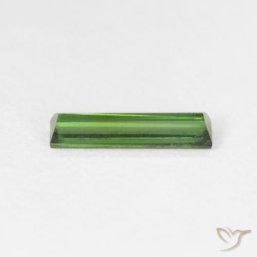 Tourmaline Medium Dark-Green naturelle Baquette, 0.63 ct, VS