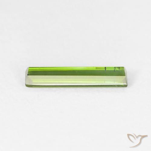 Tourmaline Vert jaunâtre naturelle Baquette, 0.52 ct, VS-SI