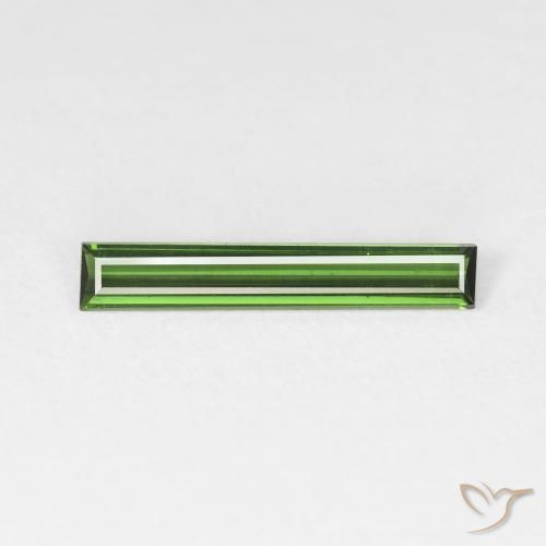 Tourmaline Forêt verte naturelle Baquette, 0.83 ct, VS