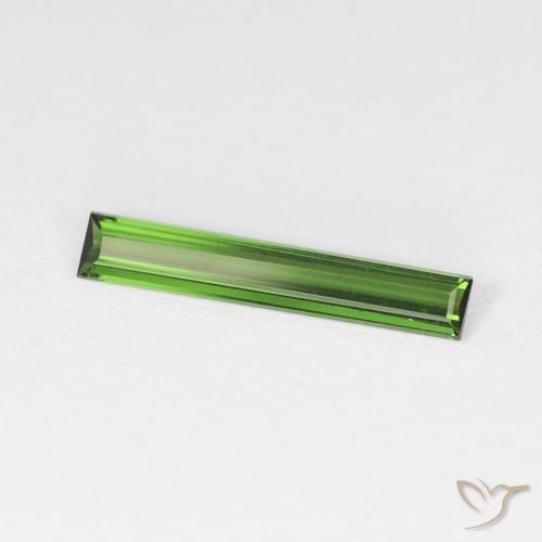 Tourmaline Forêt verte naturelle Baquette, 0.83 ct, VS