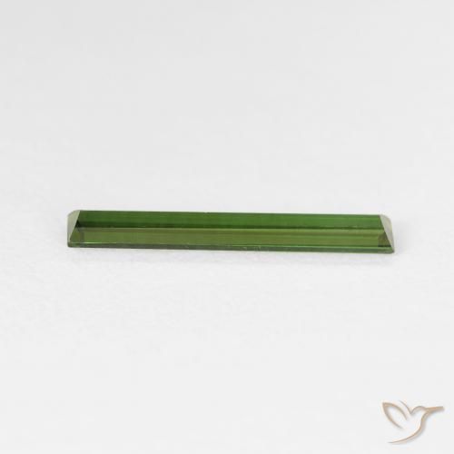 Tourmaline Forêt verte naturelle Baquette, 0.83 ct, VS